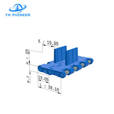 ভালো দাম খাদ্য ও ওষুধ শিল্পে স্যানিটারি পরিবহনের জন্য ফ্লাইট সহ মডুলার বেল্ট পরিষ্কার করা সহজ অনলাইন