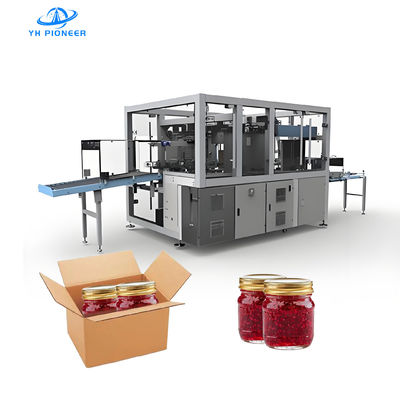 ভালো দাম বোতল ক্যান বোতল জ্যাম কার্টন কেস প্যাকিং মেশিনের জন্য স্বয়ংক্রিয় কেস প্যাকিং লাইন অনলাইন