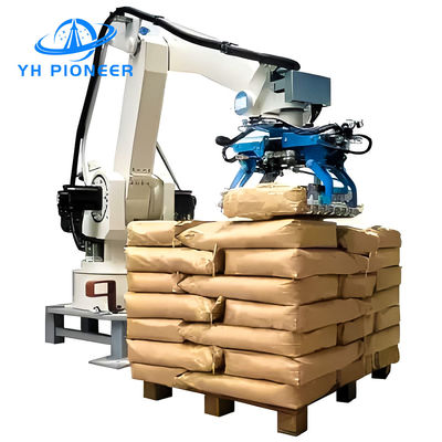 ভালো দাম কার্বন ইস্পাত স্বয়ংক্রিয় ব্যাগ Palletizer মেশিন 4 অক্ষ 6 অক্ষ ভারী দায়িত্ব ব্যাগিং জন্য অনলাইন